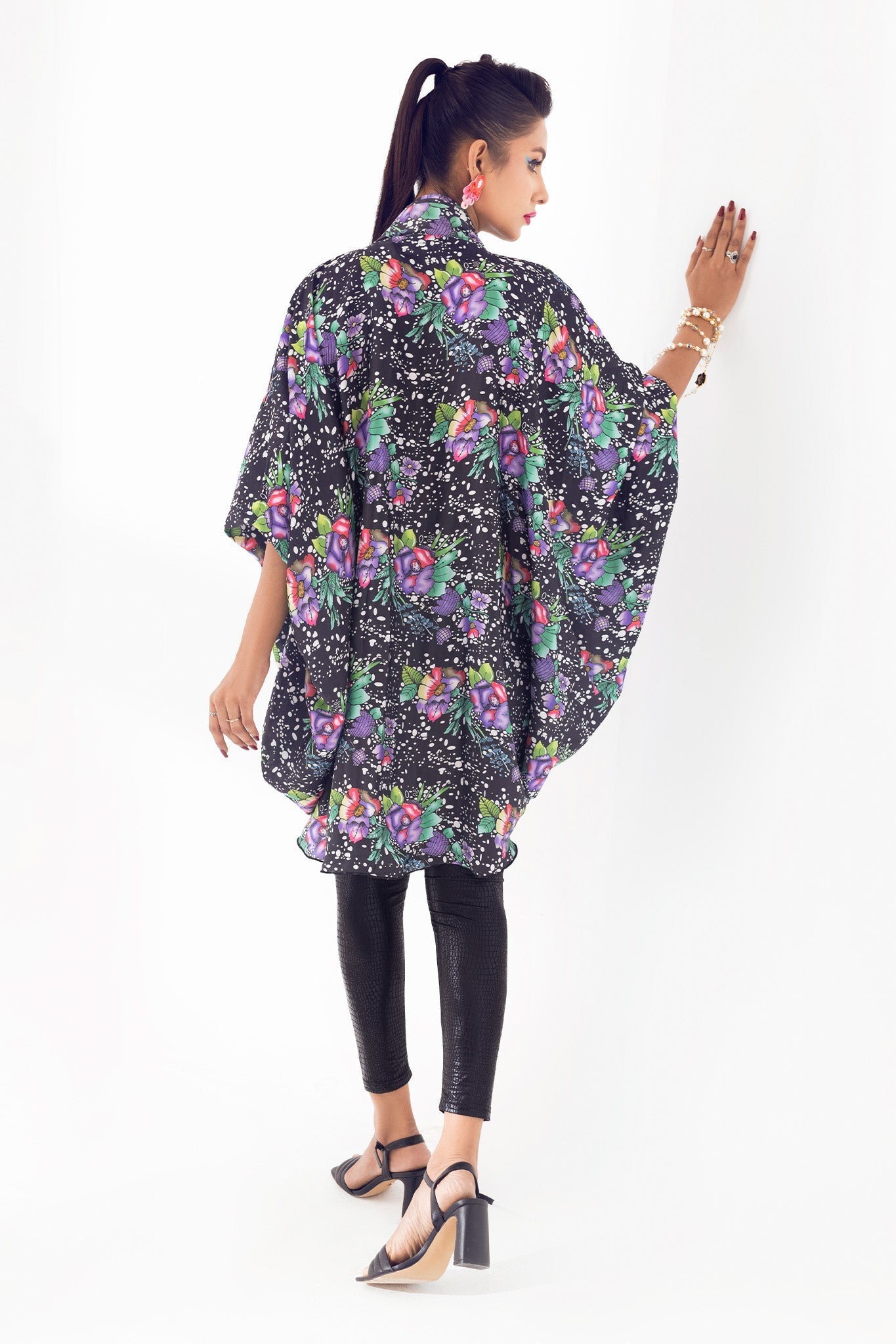Midnight Digital Silk Kaftan