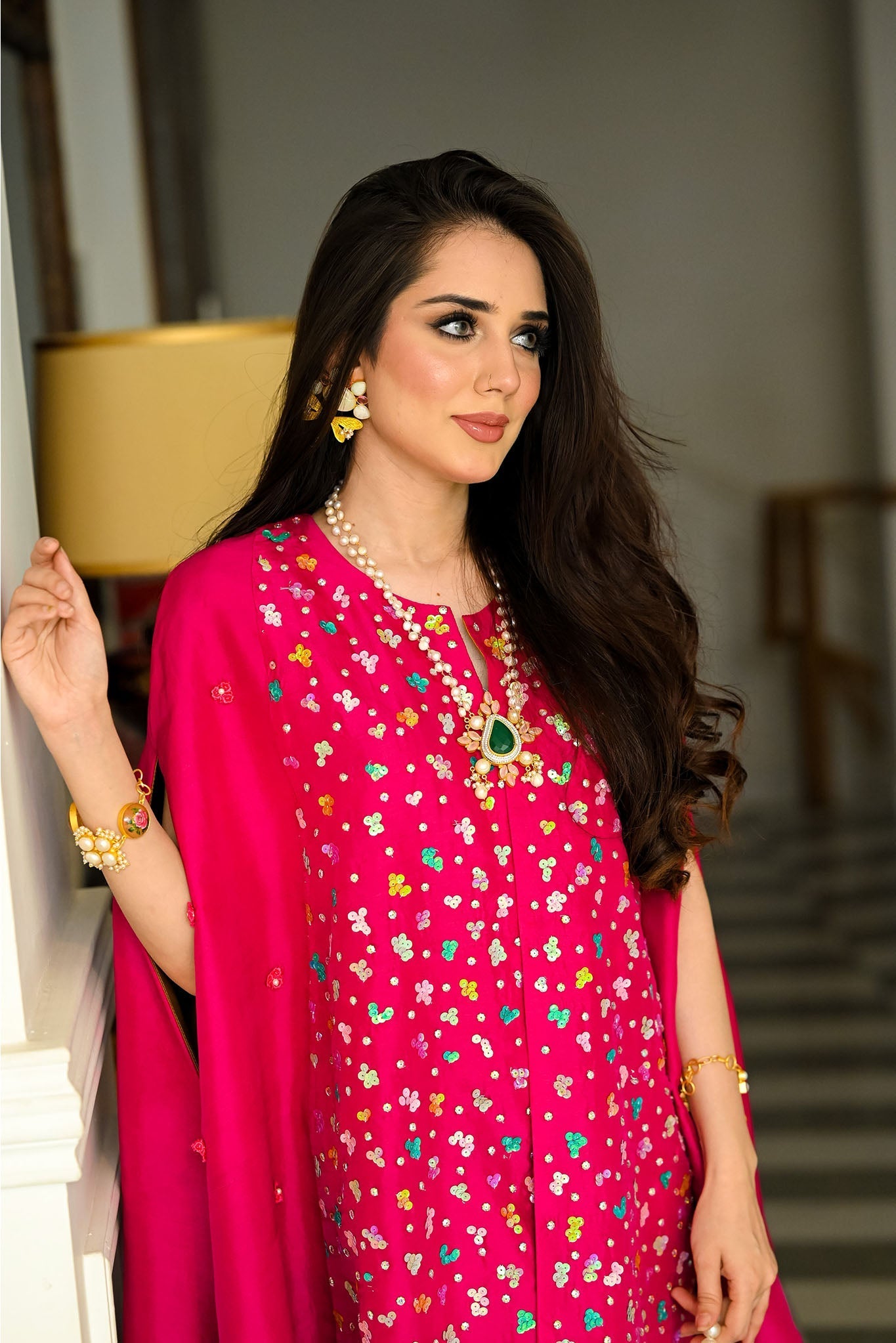 Boho Chic Raw Silk Cape Dress