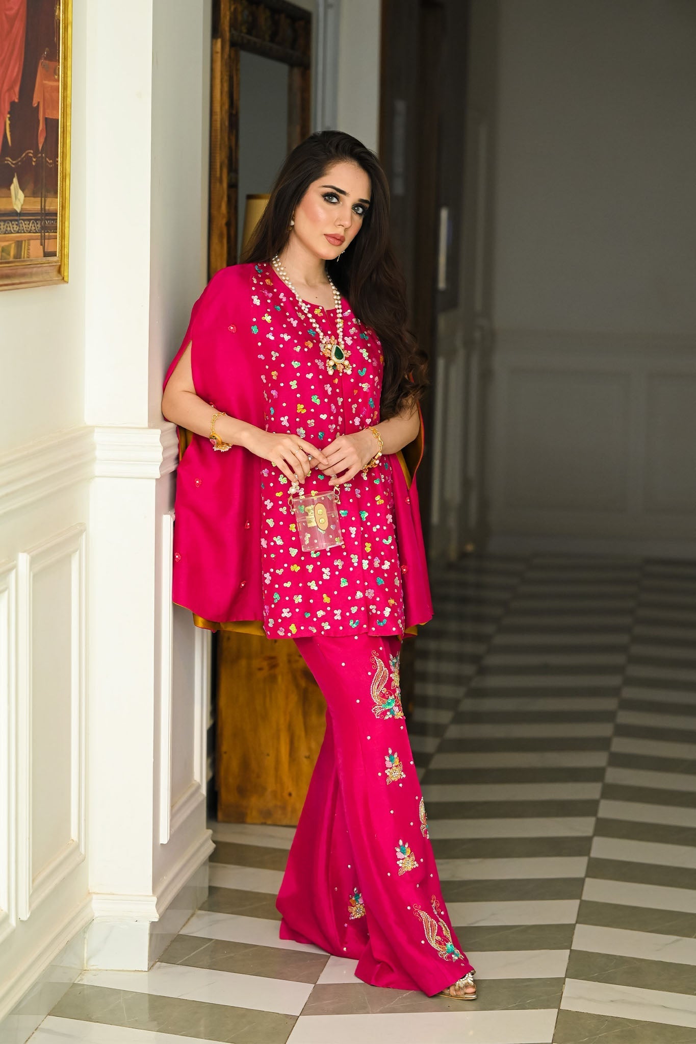 Boho Chic Raw Silk Cape Dress