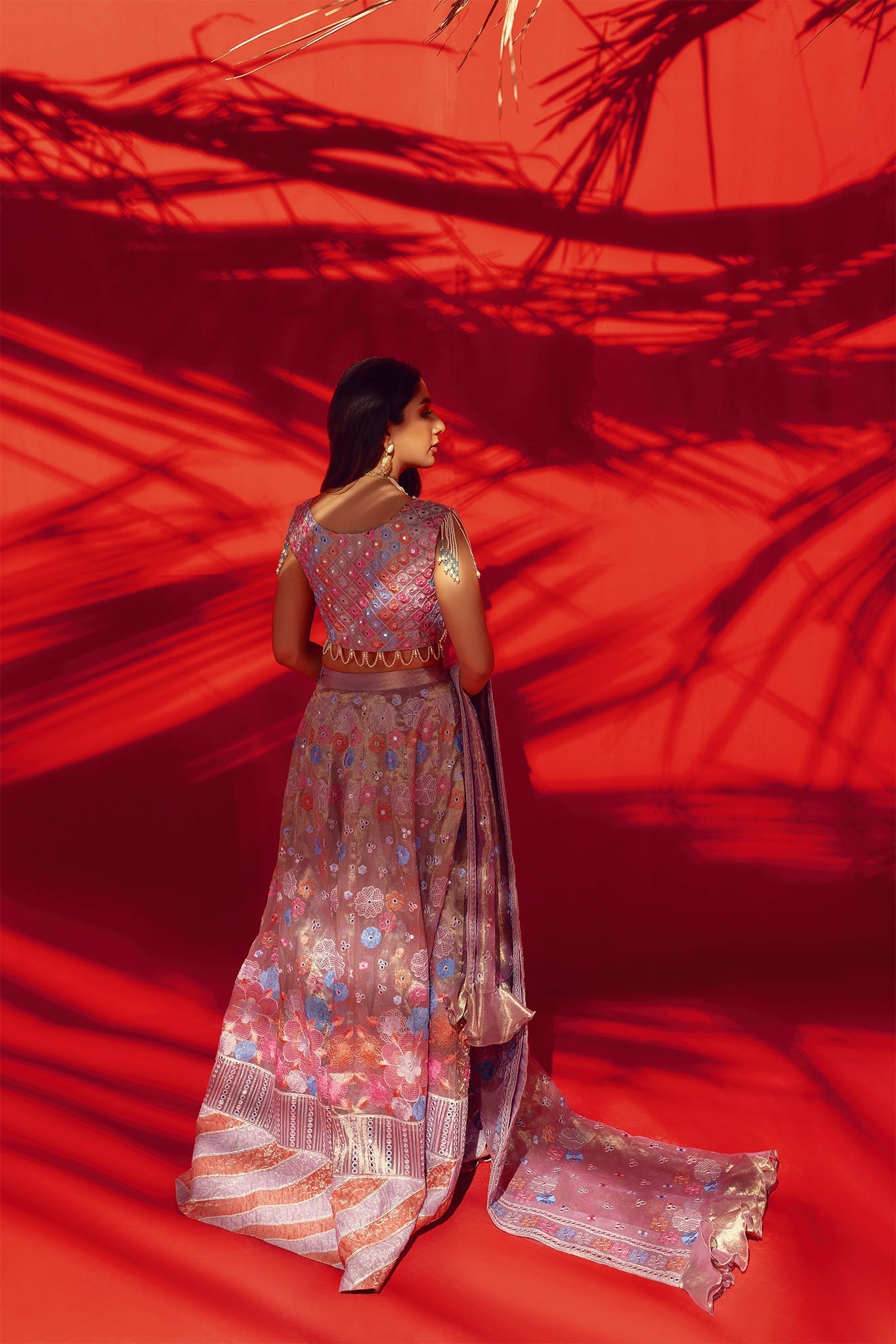 Lavender Lehenga Choli Dress