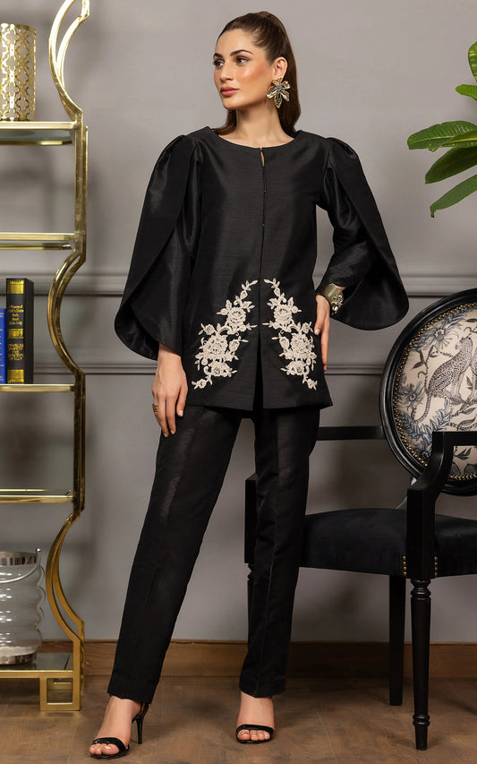 EMBROIDERED JACKET WITH TROUSER