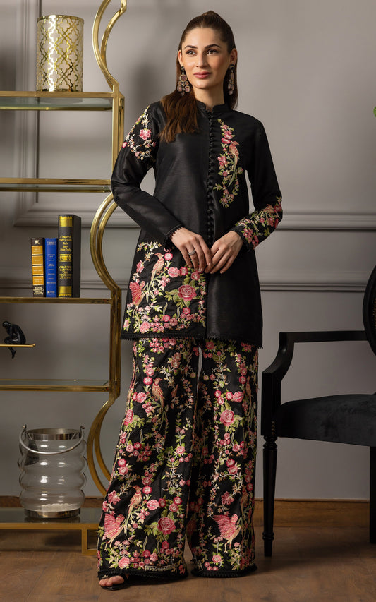 EMBROIDERED JACKET WITH TROUSER