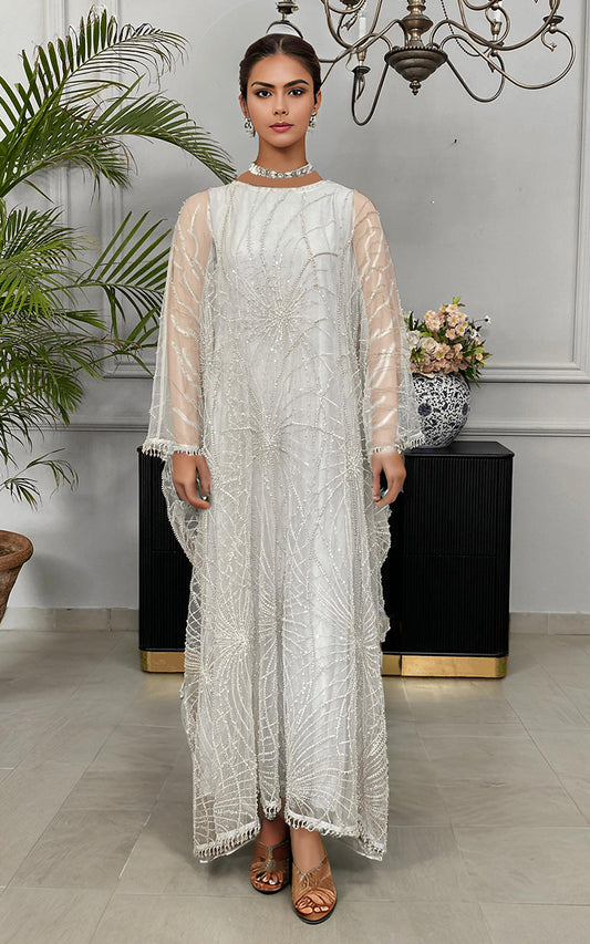 NET EMBROIDERED KAFTAN Design Code: 9161