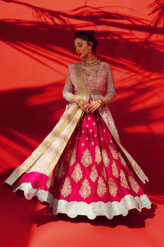 Magnolia Embroidered Lehenga with Front Open Shirt